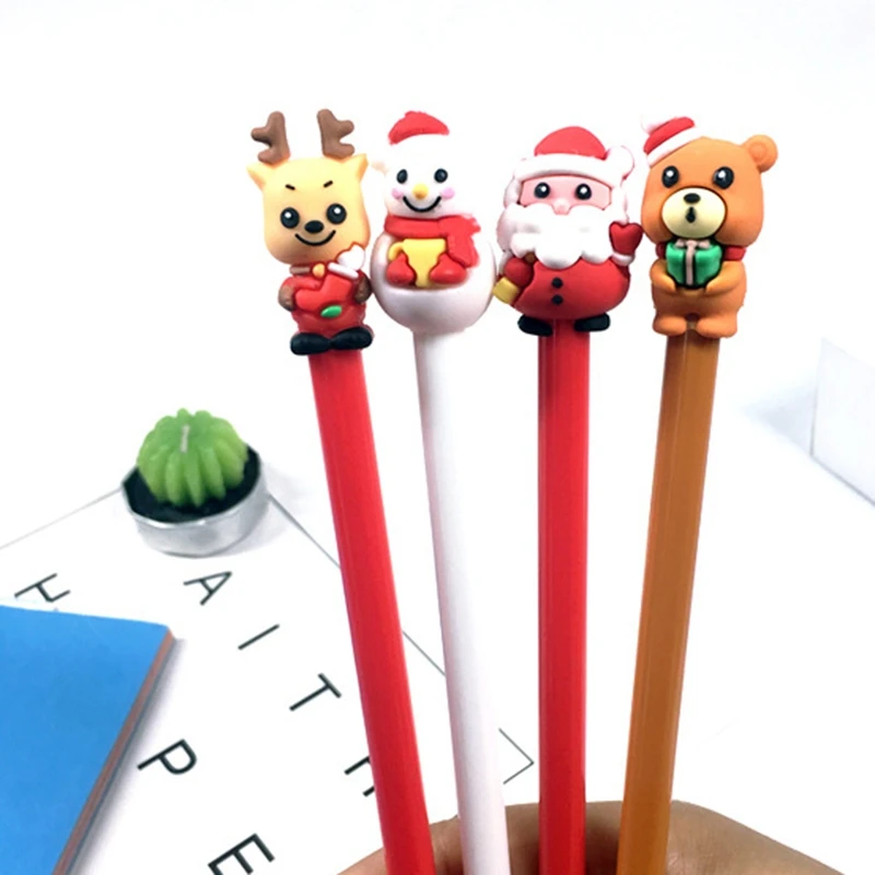 20 шт ручка подарок к Рождеству гелевая Рождественская нейтральная 0 5 черная