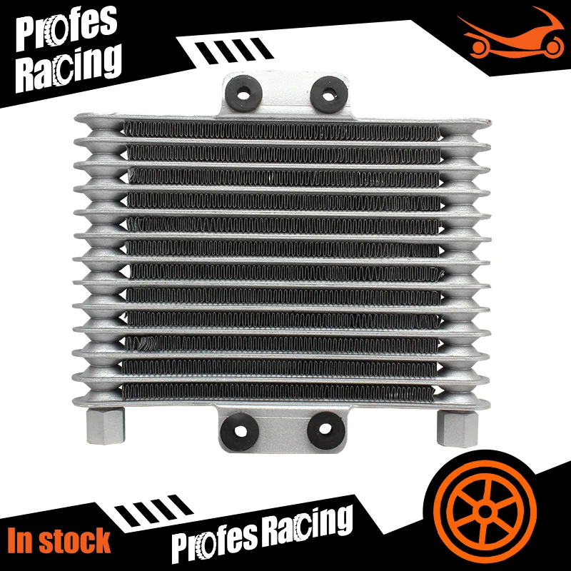 

Motorcycle Universal Engine Oil Cooler Radiator Aluminum 125ml Cooling Radiators Dirt Bike Pit Bike for 125CC-250CC