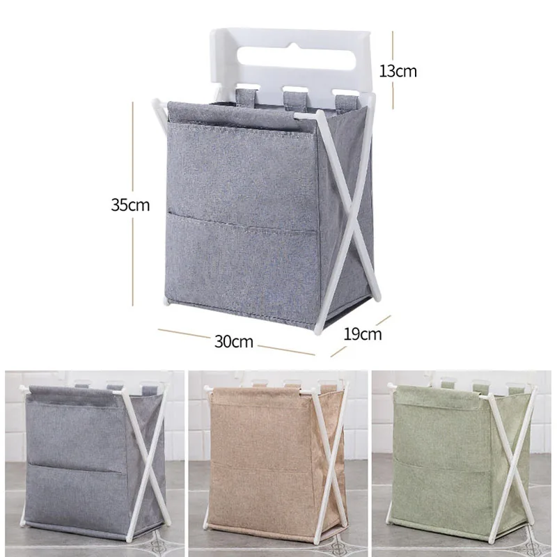 

Foldable Dirty Laundry Bag Wall-mounted Storage Basket Bathroom Toilet Clothing Toy Organizer Oxford Cloth Storage Basket Barrel