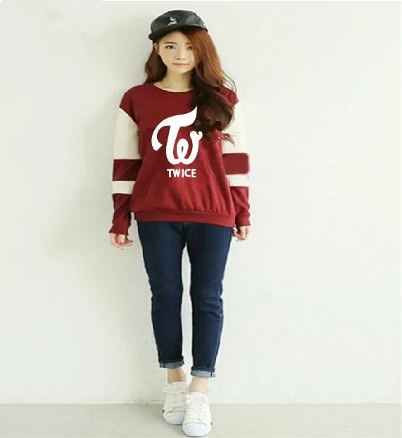 

Новые корейские модные двойные свитшоты в стиле K-POP, женские пуловеры с длинным рукавом, толстовка в стиле пэчворк, свитшоты в стиле K-POP, МОМО...