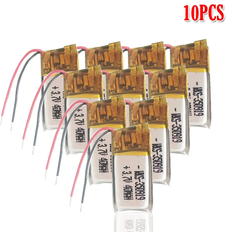 3,7 v 40mAh 350919 литий-полимерный Li-Po литий-ионный аккумулятор для BT гарнитуры MP3 Массажная палка селфи Смарт-часы - Цвет: 10pcs