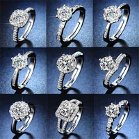 40 style trendy women ring aaa crystal zircon male ring charms bridal wedding engagement ring for women open ring