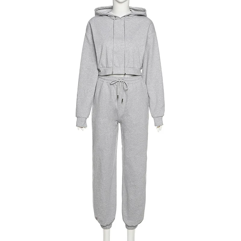 

BOOFEENAA 2020 Winter Fashion Outfits for Women Tracksuit Hoodies Sweatshirt and Sweatpants Casual Sports 2 Piece Set C87-GF68