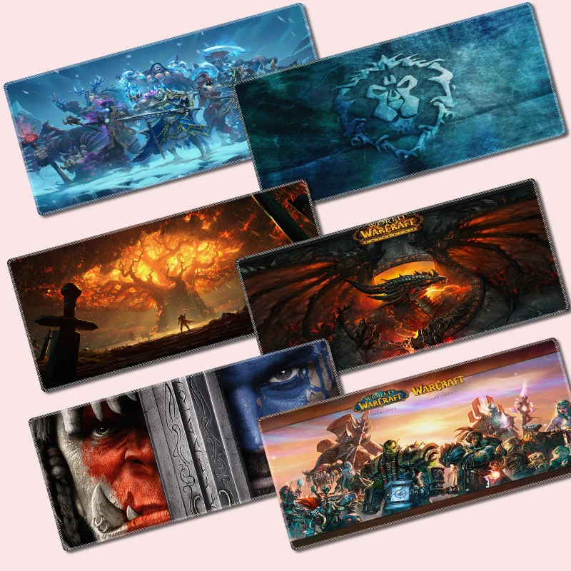 Вау коврик для мыши большого размера компьютерный с блокировкой края игровой