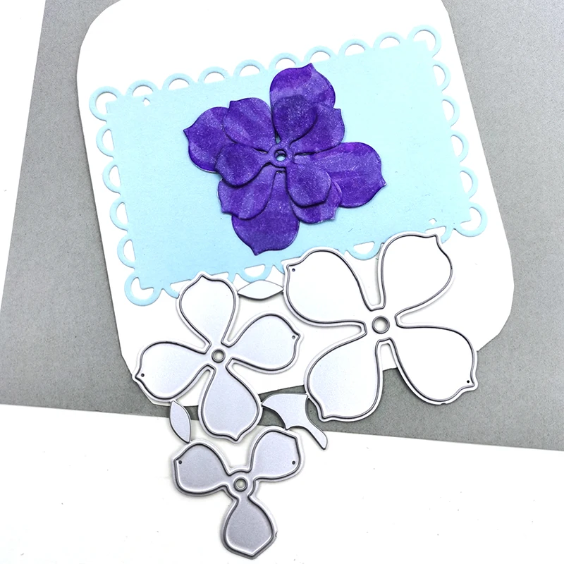 Julyarts 3Pcs Flowers 2019 New Cut Dies Scrapbooking Photo Album Paper Crafts Embossing Folders Invitation Greeting Card Making | Дом и сад