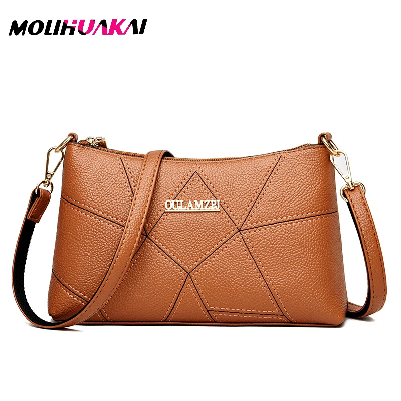 

2020 New vintage women crossbody leisure ladies shoulder bags high quality leather school bag for women travel MOLIHUAKAI
