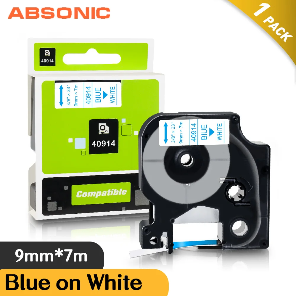 9 мм ленты для этикеток Absonic Dymo D1 40914 диспетчер 120P 210D 360D устройство записи 400 450