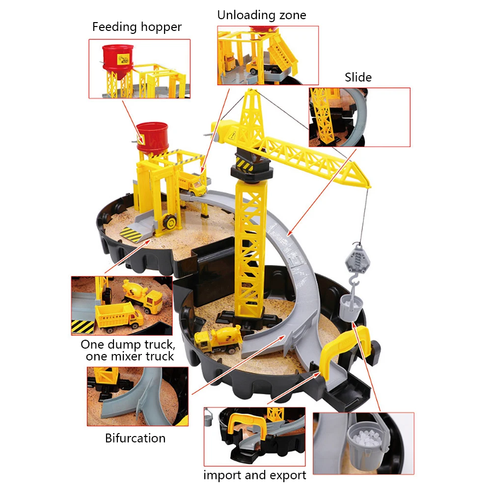 Спиральные ролевые дорожки для машин детей город парковки игрушечный гараж