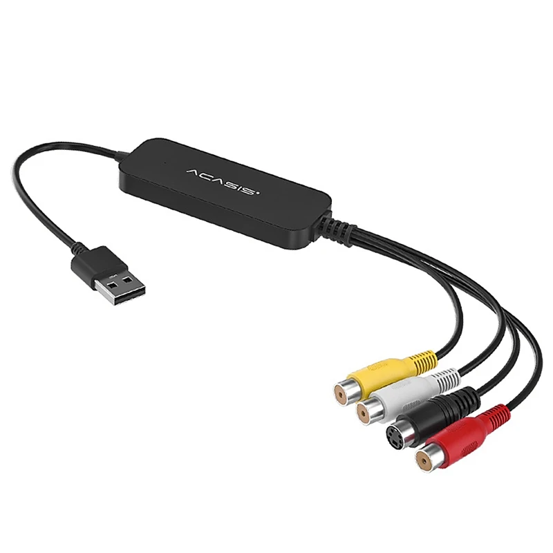 

Плата захвата ACASIS с USB 2,0 на AV, одноканальная карта захвата видео с поддержкой WIN10, воспроизведение записи видео