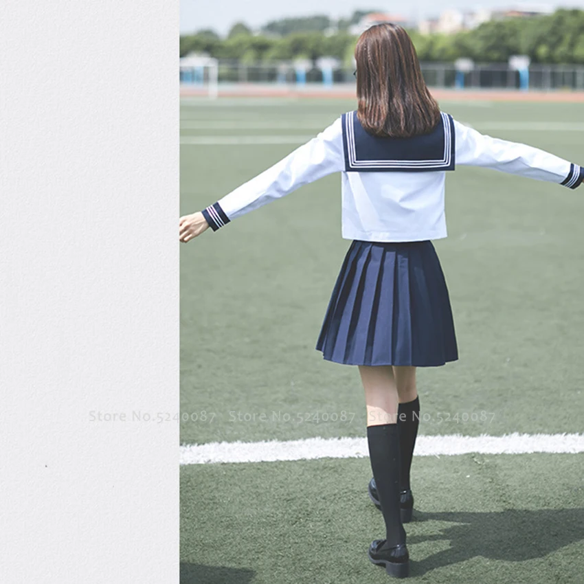 Юбки моряка из аниме для девочек Японская школьная форма в Корейском стиле Kawaii