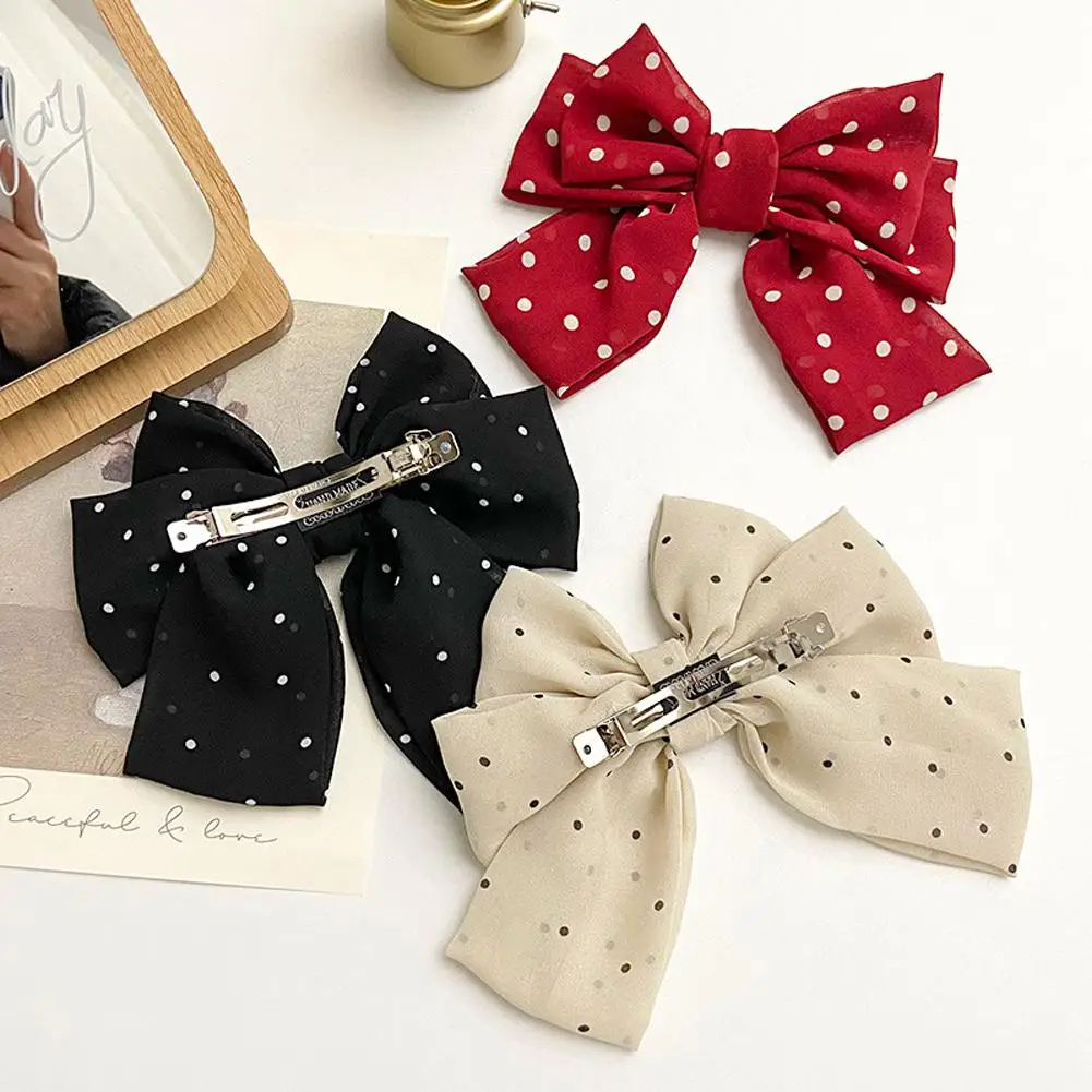 

MISSKY Female Bowknot Hairgrips Big Large Bow Hairpin For Women Girls Ladies Hair Clip Cute Barrette Hair Accessories