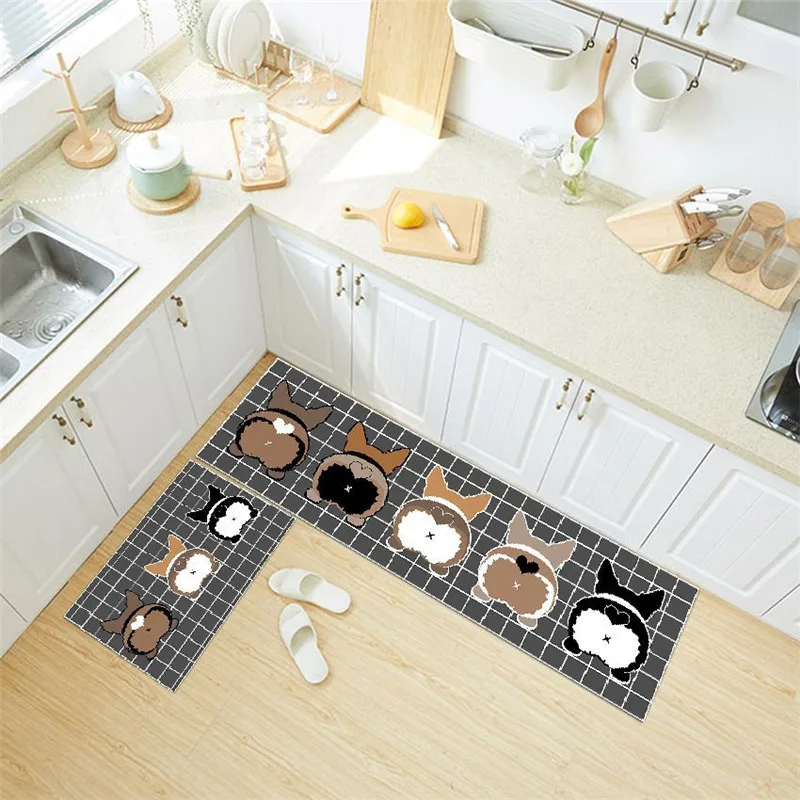 

Modern Kitchen Mat Pet Dog Bedroom Entrance Doormat 3D Pattern Shiba Inu Puppy Home Floor Carpet Bathroom Non-Slip Rug Door Mat