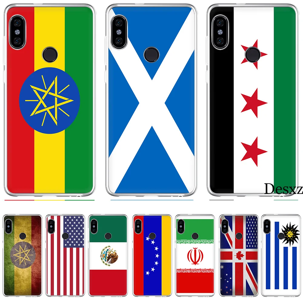 Чехол с флагом Великобритании США Эфиопией Боснией пробудем для Xiaomi Redmi mi 8 SE Note 5 5A