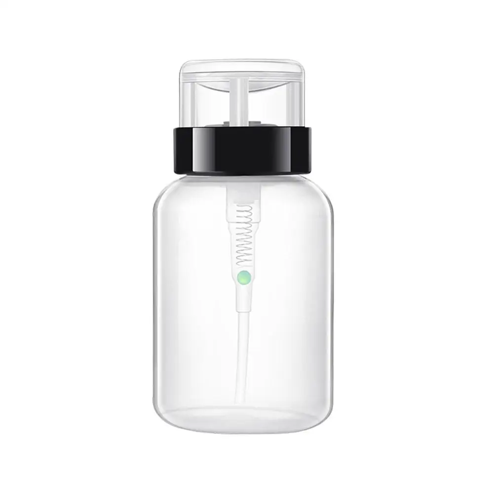 

200ML Manicure Travel Press-type Bottle Nail Polish Remover Pump Dispenser Empty Plastic Bottle Cosmetic Empty Bottle Container