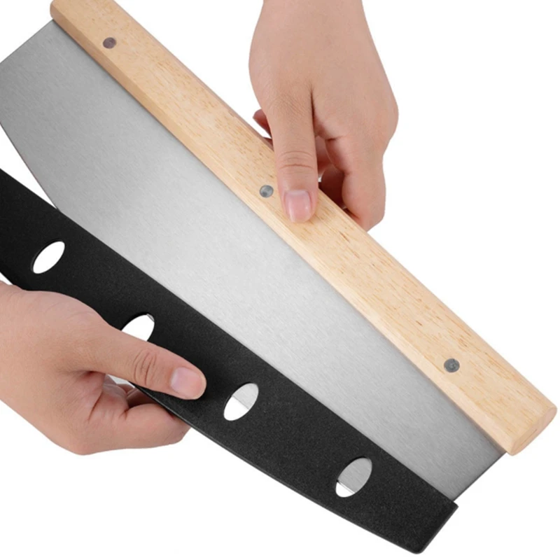 Pizza Cutter Stainless Steel Wood Handle Cake Bread Round Knife Baking Tools | Дом и сад