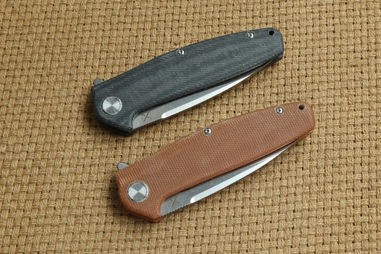 DICORIA YX 751 складной нож шарикоподшипник 14C28N лезвие льняная Ручка Кемпинг Охота