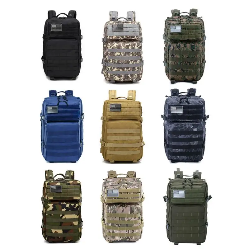 

45L Capacity Men Army Military Tactical Large Backpack Waterproof Outdoor Sport Hiking Camping Hunting Rucksack Bags For Men