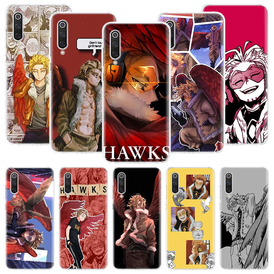 My Hero Academia Hawks Phone Case For Xiaomi Poco X3 Nfc F3 M3 F1 Mi Note 10 11 Lite 11T Pro 9 8 CC9 9T 10T 11i A3 A2 A1 Coque