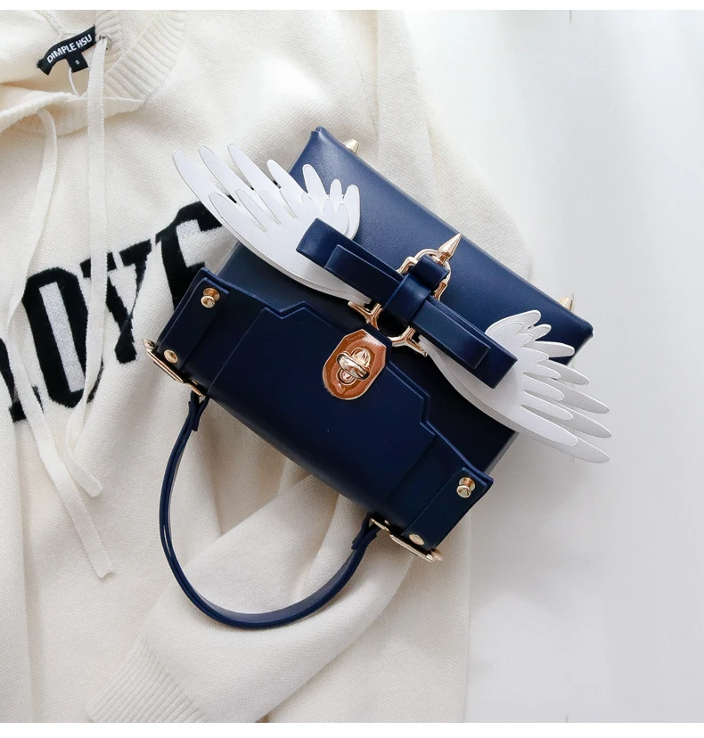 Модная Милая дизайнерская японская мягкая сумка с крыльями ангела для девочек на