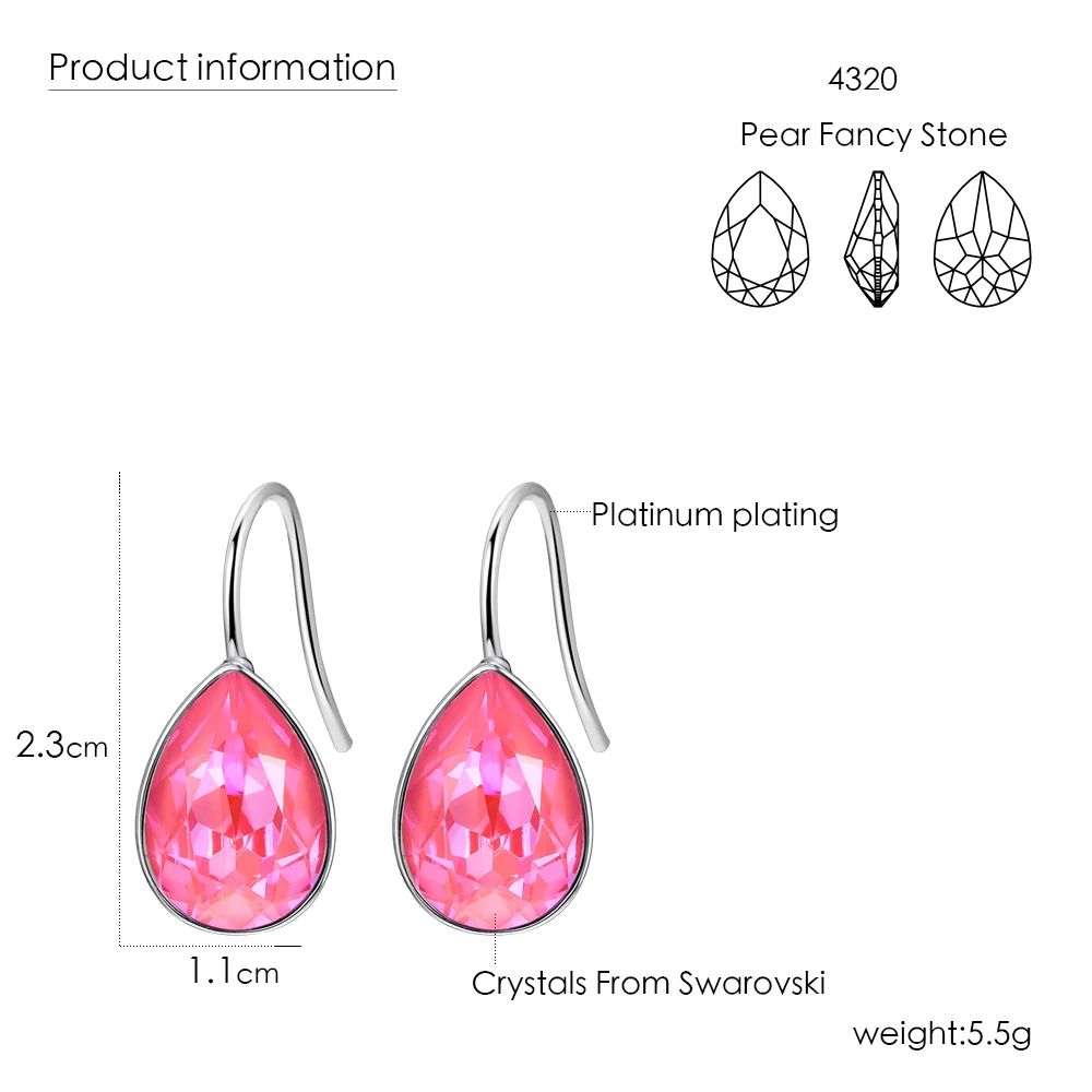 Серьги-подвески с кристаллами Сваровски для женщин модная новинка элегантные
