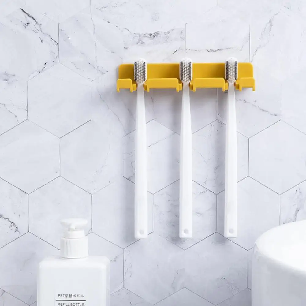

Toothbrush Holder Wall-mounted ToothBrush Organizer Stand Storage Accessories Shaver Hanging Hooks Bathroom Set Rack Toilet V5J3