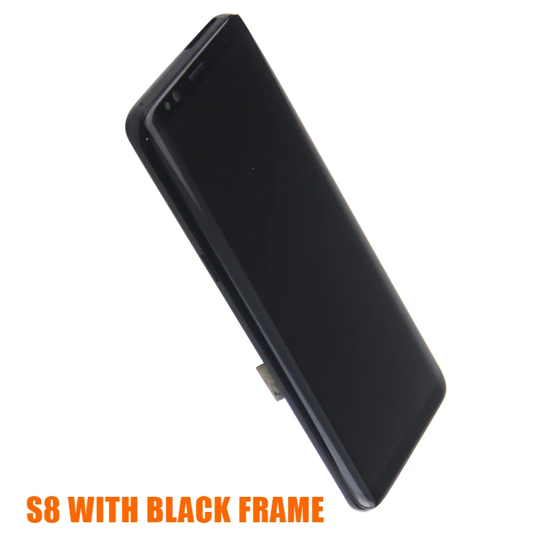 S8 WITH BLACK FRAME Для samsung Galaxy S8 plus G950F G950A G955f G955u ЖК-дисплей с сенсорным экраном дигитайзер супер AMOLED экран+ рамка - Цвет: S8 WITH BLACK FRAME
