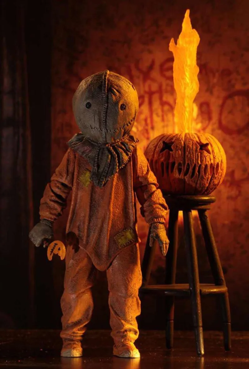 

Trick R Treat Figure Sam Clothed With Bag & Lollipop Halloween 2007 Classic Film Movie NECA Figures Model Toy Doll Gift