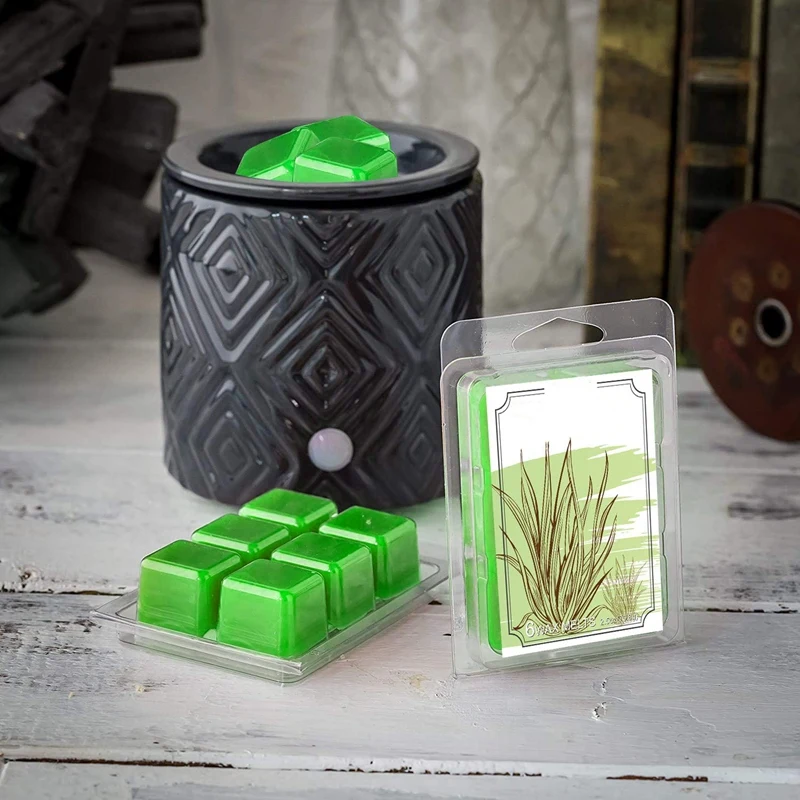 

100 Packs Wax Melt Clamshells Molds Square, 6 Cavity Clear Plastic Cube Tray for Candle-Making & Soap