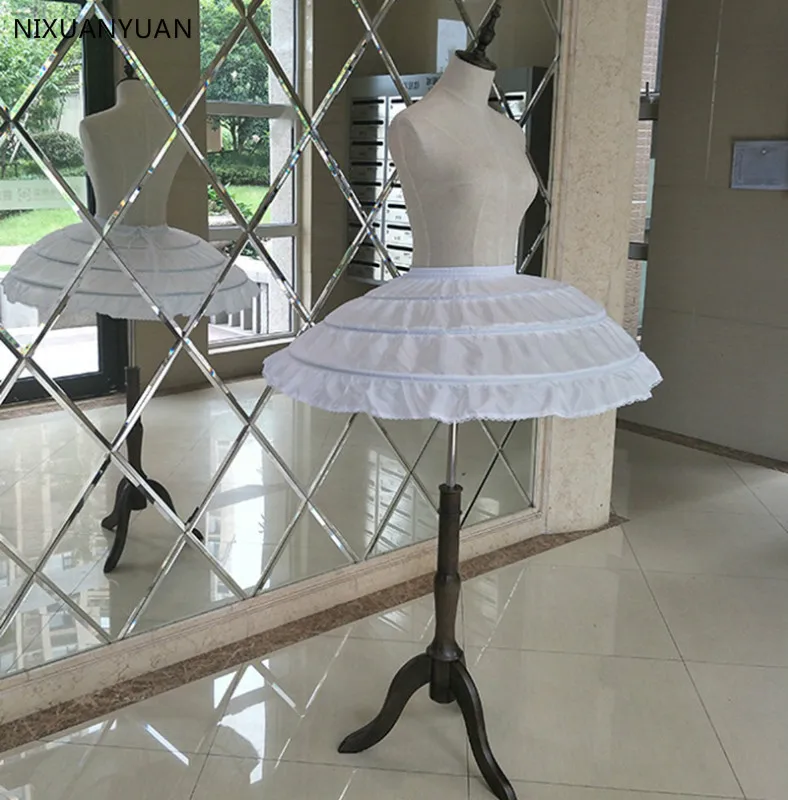 Оптовая продажа белые свадебные Подъюбники с 3 обручами для коротких платьев