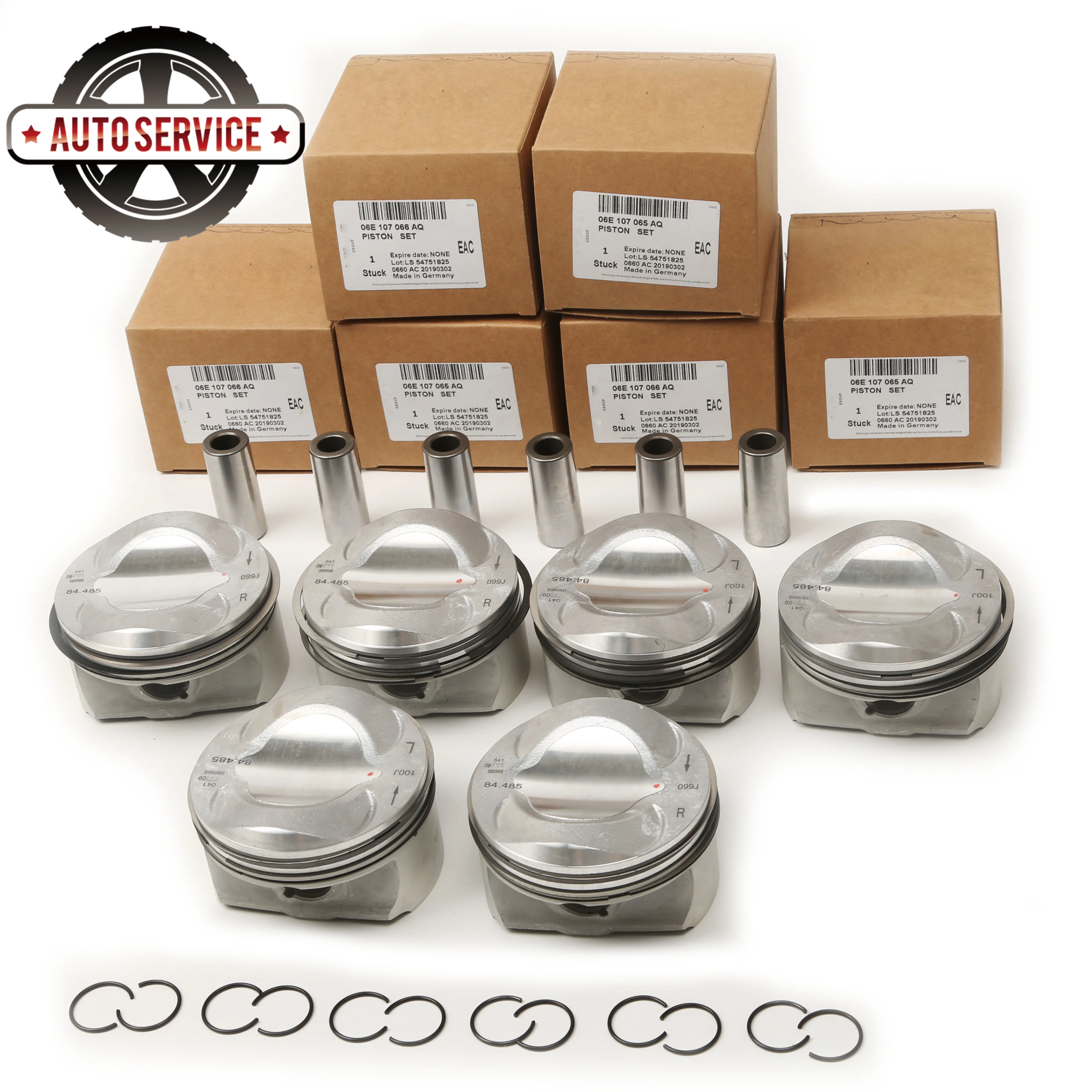 

06E107065F Piston&Ring Assembly 84.51mm For Audi A4 Avant S4 Cabrio A6 S6 Avant Quattro A8 S8 3.2L V6 06E107065CK 06E 107 065 AQ