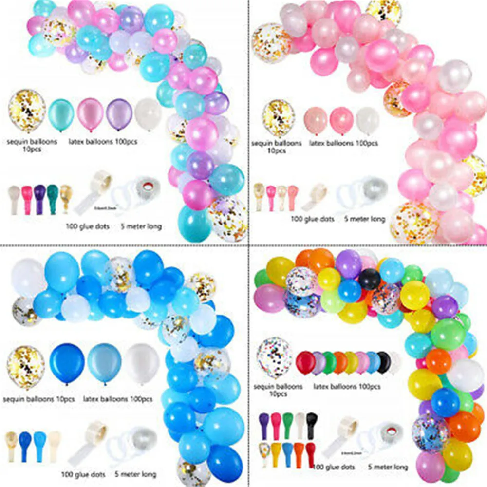 

113pcs/set Pink Latex Balloon Chain Balloons Arch Wall Birthday Christmas Halloween Party Engagement Wedding Decoration Supplies