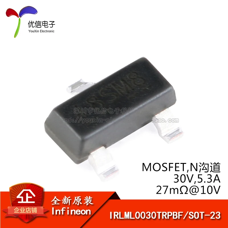 Оригинальные IRLML0030TRPBF СОТ 23 N channel 30 V/5.3A МОП транзистор SMD|Производительность