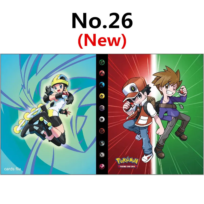 26 Новинка, 27 стилей, 240 шт., держатель, альбом, игрушки, коллекция, pokemones, карты, альбом, книга, Топ загруженный список, игрушки, подарок для детей - Цвет: 26