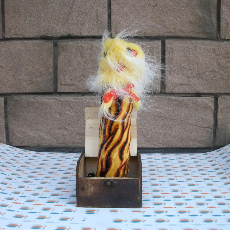 Деревянный озорный клоун страшная коробка сюрприз шутка ужас смешная на