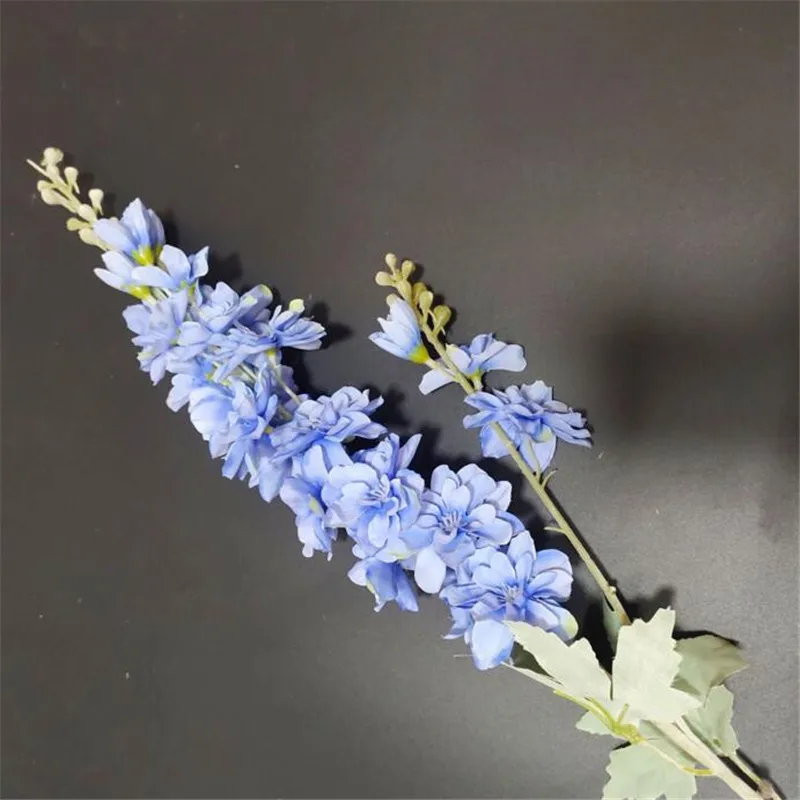 10Pcs Fake Single Stem Delphinium 31.5&quot Simulation Autumn Hyacinth for Wedding Home Decorative Artificial Flowers | Дом и сад