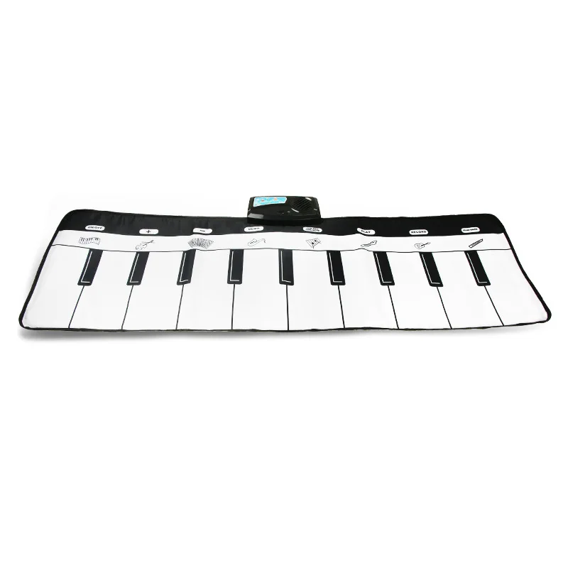 110x36cm 110x36 см музыкальный коврик клавиатура пианино игровой коврик с 10 сенсорными клавишами и 10 мелодий и 8 инструментов обучающая игрушка подарок для мальчиков и девочек - Цвет: 110x36cm