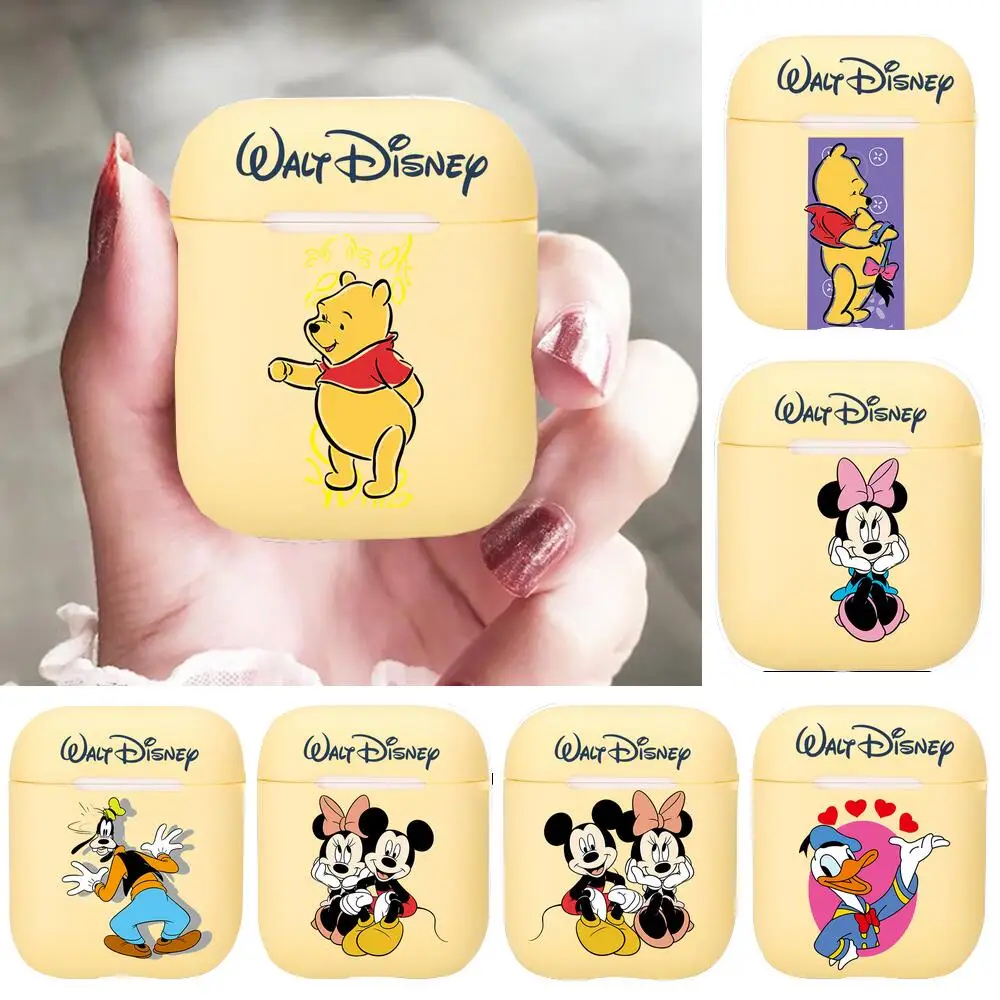 

Disney Mickey Minnie Mouse Goofy Bear Silicone Case For Apple Airpods 1/2 Cover Protective Earphone Case Headphones Cases Protec
