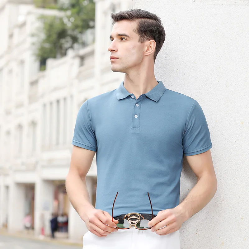 

Футболка UCAK мужская с отложным воротником, брендовая Повседневная тенниска с короткими рукавами, уличная одежда, Однотонная рубашка, U5241, на...