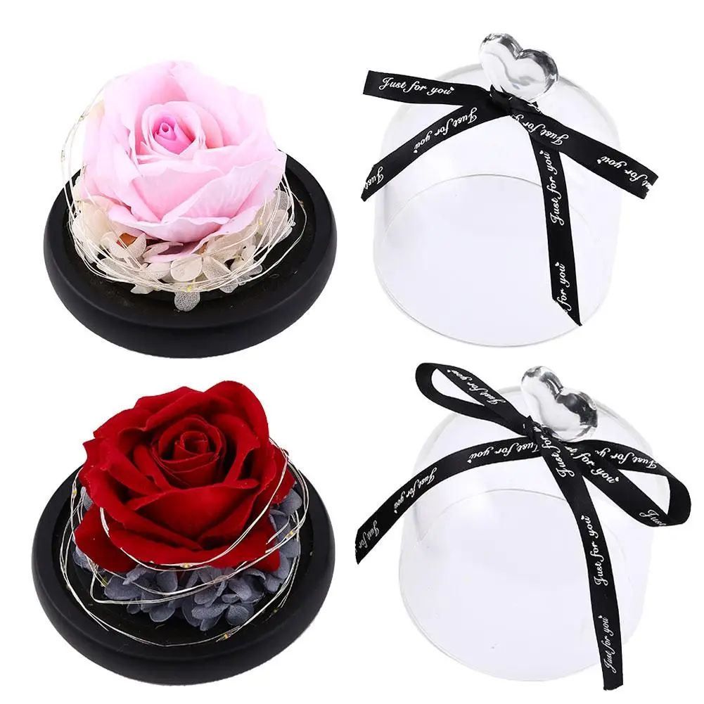 

Creative LED Rose Night Lamp Bedroom Lamp In Wishing Bottle Night Lamp Gift Lamp For Valentine's Day Wedding Decoration