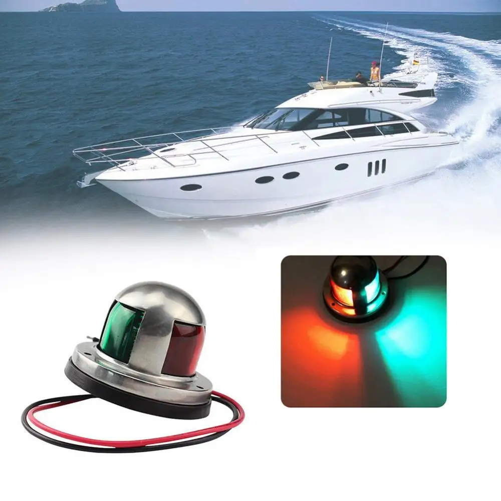 

50% Hot Sales 12V Boat Marine Yacht Sailing Red Green Bowed Navigation LED Light Signal Lamp