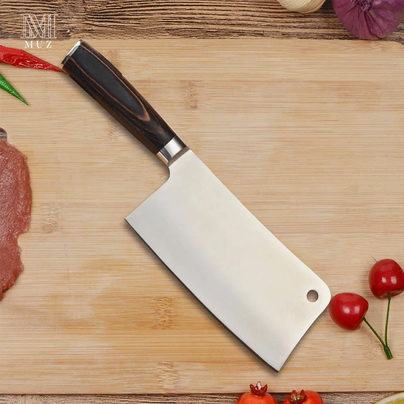 7-дюймовые китайские кухонные ножи из высокоуглеродистой нержавеющей стали для
