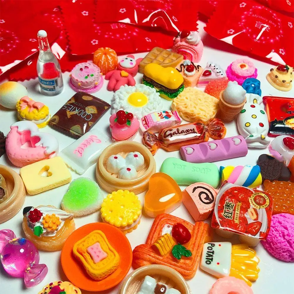 

50pcs/set Blind Bag Miniature Food Bottle Model Toys Repeated Doll Not Exquisite Suitable For 1:12 Surprise Boxes Fun Blind I2Z6
