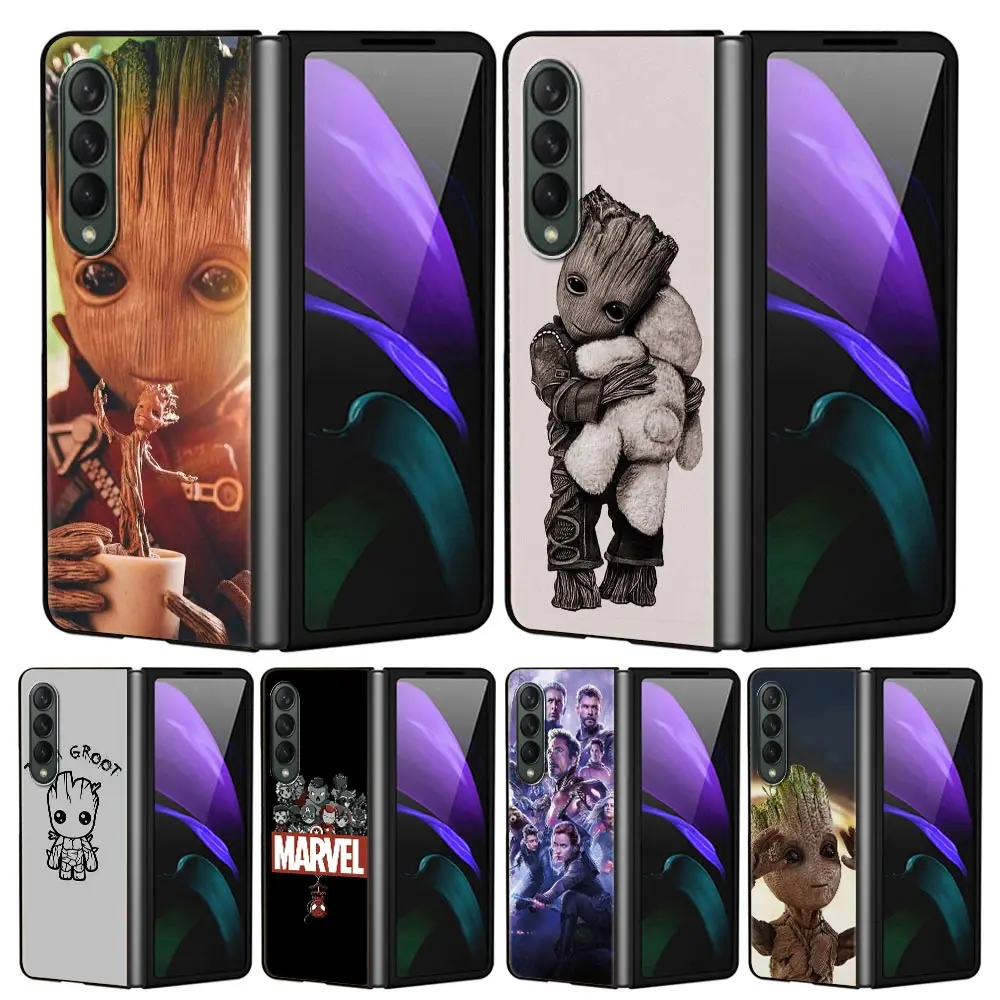 

Жесткий ударопрочный черный чехол из поликарбоната стражи Marvel Мстители для Samsung Galaxy Z Fold3