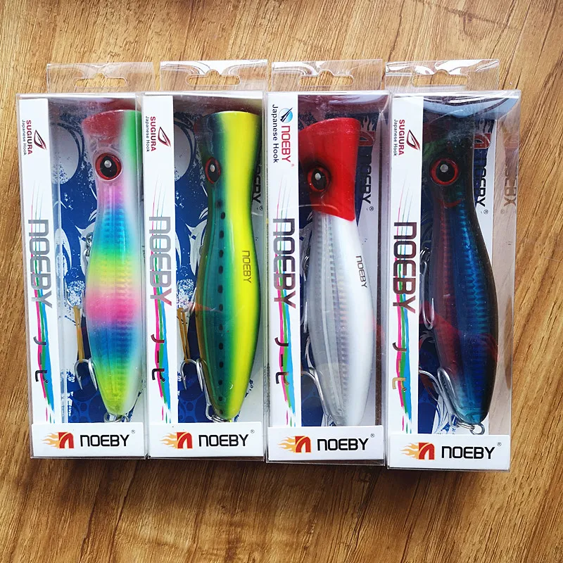 Новое поступление NOEBY 4 шт. 16 см 78 г (12 см) 43 Топ воды Поппер приманки для ловли на