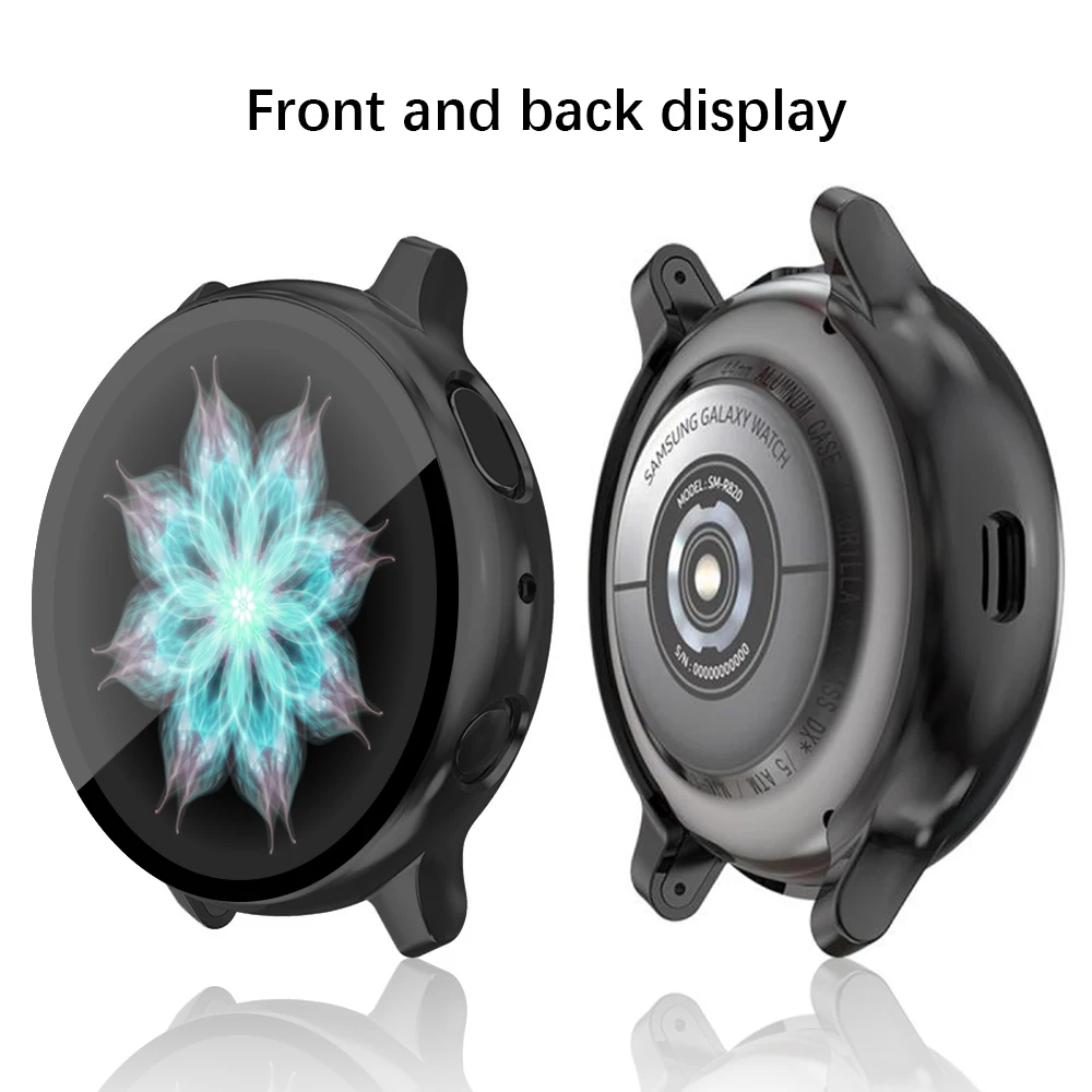 Мягкий бампер из ТПУ на весь экран защитный чехол для Samsung Galaxy Watch Active 2 40 мм 44