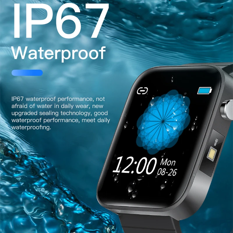 V6 Smart Watch Men 1.54 Inch HD Big Full Touch Screen Ip67 Waterproof Heart Rate Track Bluetooth 5.0 Smartwatch For Android iOS |