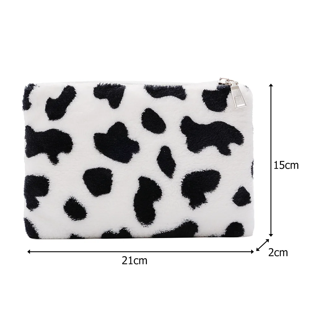 

Cow Pattern Plush Coin Purses Mini Coin Wallet Storage Bag Card Holder Credit ID Wallet Pocket Women Girls Female Coin Purse New