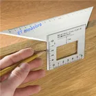 Линейка из японского алюминиевого сплава, квадратная угловая измеритель угломер 45 градусов 90 градусов для многофункционального столярного инструмента