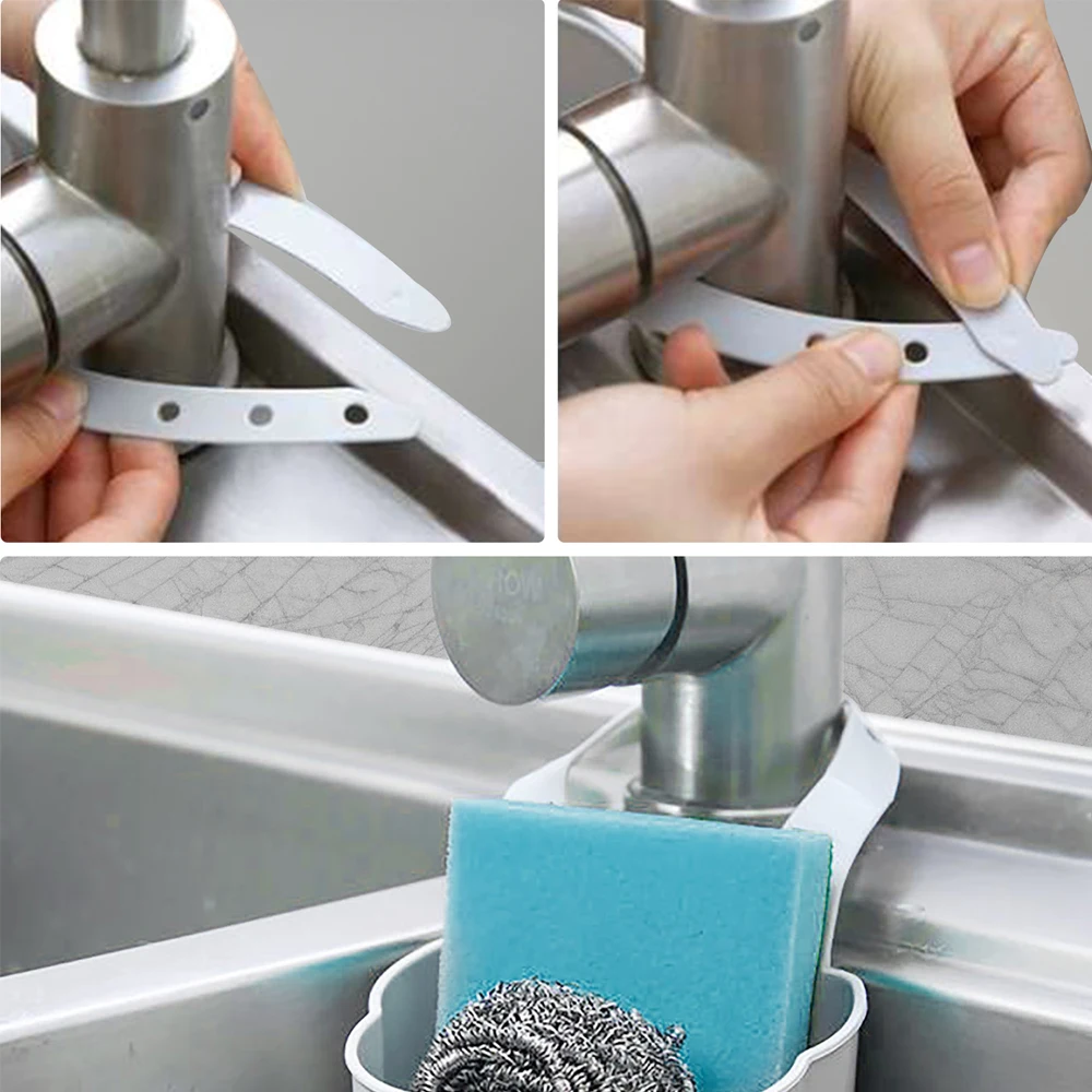 Стеллаж для слива кухонной раковины стеллаж губки мыла мусора пластиковая