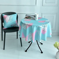 nordic style tablecloth simple waterproof oil proof restaurant hotel household round table coffee table for living room